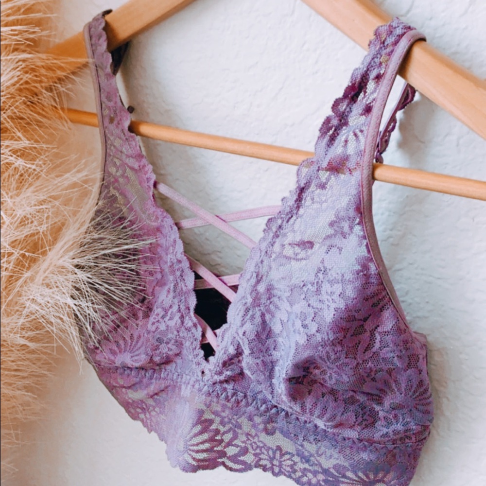 VS PINK purple lace bralette